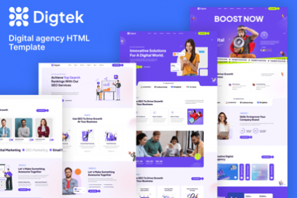 Dijital Pazarlama Ajansı HTML Şablonu