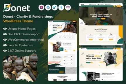 Donat - Hayırseverlik ve Bağış Toplama WordPress Teması