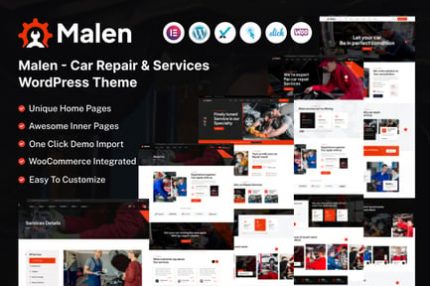 Malen - Araç Servis ve Tamir WordPress Teması