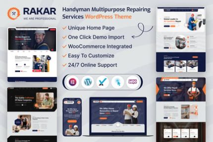 Rakar - Çok Amaçlı Hizmetler WordPress Teması