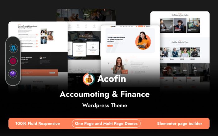 Acofin - Muhasebe ve Finans Wordpress Teması