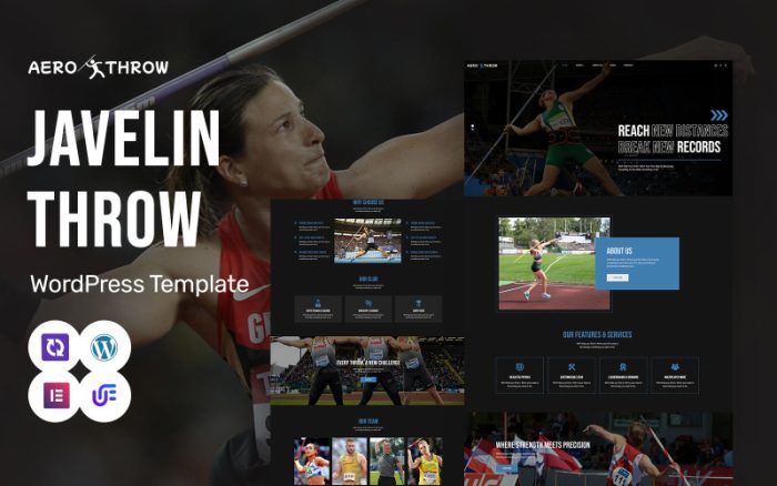 Aero Throw - Atletizm ve Cirit Atma WordPress Elementor Teması