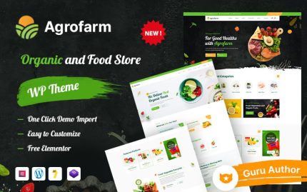Agrofarm - Organik Gıda Mağazası ve Tarım WordPress Teması.