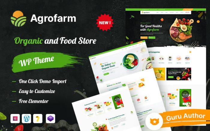 Agrofarm - Organik Gıda Mağazası ve Tarım WordPress Teması.