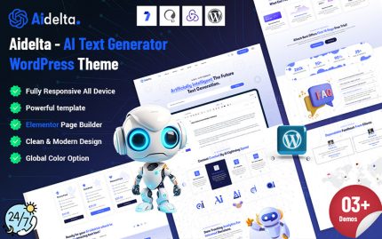 Aidelta - AI Metin Oluşturucu WordPress Teması