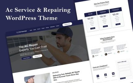 Aircarehub – Klima Onarım Hizmetleri WordPress Teması