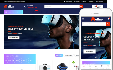 Allup - Elektronik Mağazası WooCommerce Teması