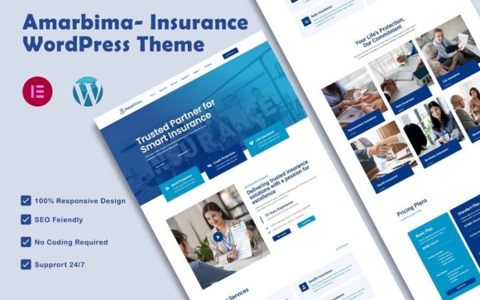 Amarbima - Sigorta Şirketi WordPress Teması