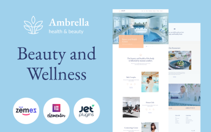 Ambrella - Güzellik ve Sağlık Web Sitesi Teması WordPress Teması