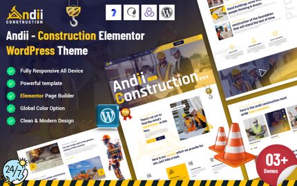 Andii - İnşaat Elementor WordPress Teması