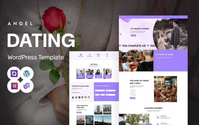 Angel - Arkadaşlık Platformu ve İlişki Hizmetleri WordPress Elementor Teması