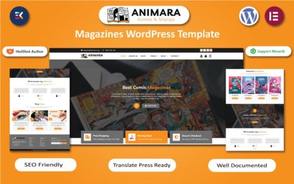 Animara - Anime ve Manga Dergileri WordPress Elementor Teması