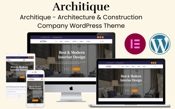 Architique - Mimarlık ve İnşaat Şirketi WordPress Teması
