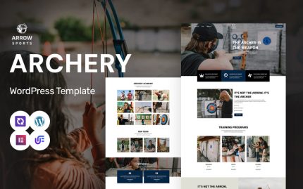 Arrow Sports - Okçuluk Kulübü ve Eğitim WordPress Elementor Teması