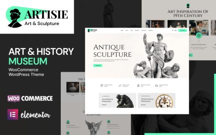 Artisie - Sanat Galerisi, El Sanatları ve Müze Woocommerce Teması