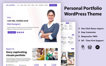 Ashika - Kişisel Portföy WordPress Teması