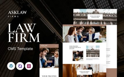 Asklaw - Hukuk ve Şirket Çok Amaçlı Mobil Uyumlu WordPress Teması