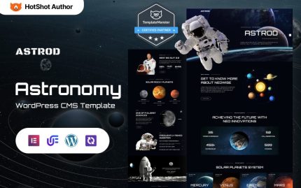 Astrod - Astronomi Wordpress Elementor Teması