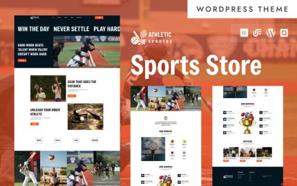 Athletic - En İyi Spor Mağazası WooCommerce Elementor Teması