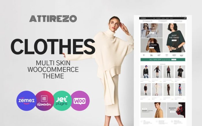 Attirezo - Klasik Giysi E-Ticaret WooCommerce Teması