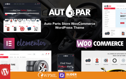 Autopar - Otomobil Parçaları WooCommerce WordPress Teması ve RTL Desteği