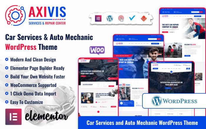 Axivis - Araba Hizmetleri ve Oto Tamircisi WordPress Teması