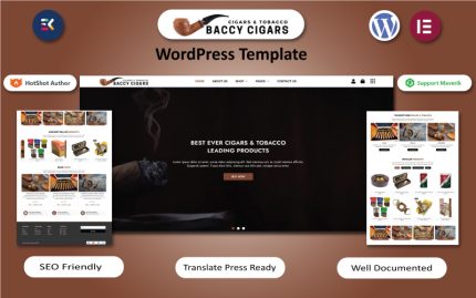 Baccy Puroları - Puro ve Tütün WordPress Elementor Teması