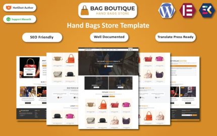 Bag Boutique - Lüks El Çantaları Satış Mağazası WordPress Elementor Teması