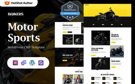 Baikers - Motor Sporları ve Yarış WordPress Elementor Teması