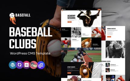 Basefall - Beyzbol Kulübü WordPress Elementor Teması