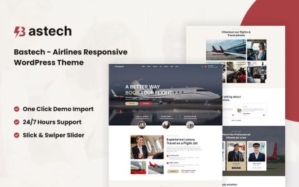 Bastech - Havayolları Mobil Uyumlu WordPress Teması