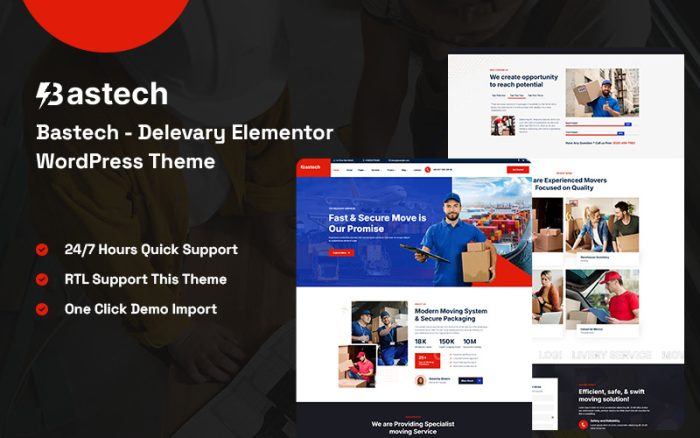 Bastech - Teslimat Elementor WordPress Teması
