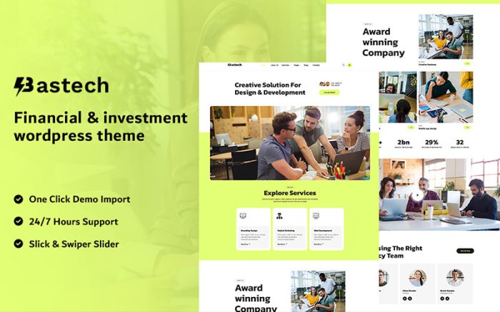 Bastech - Yaratıcı Mobil Uyumlu Elementor WordPress Teması