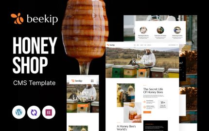 Beekip - Honey Farm Çok Amaçlı Mobil Uyumlu WordPress Teması