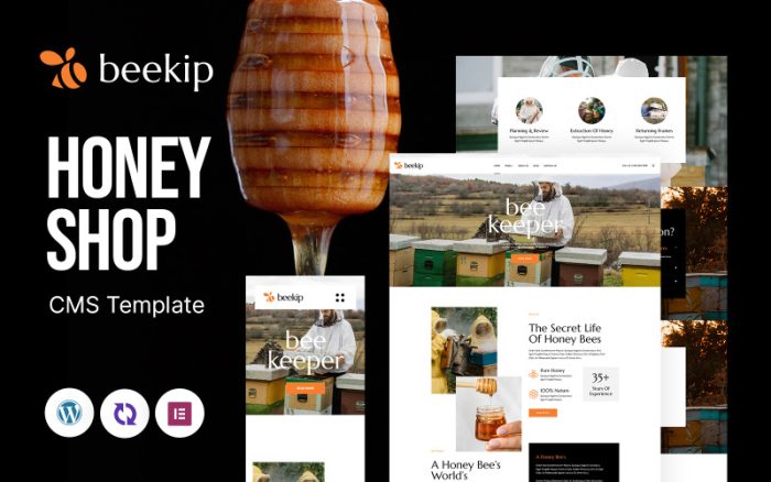 Beekip - Honey Farm Çok Amaçlı Mobil Uyumlu WordPress Teması