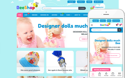 BeeShop - Modern Çocuk Oyuncakları ve Giyim Mağazası WooCommerce Teması