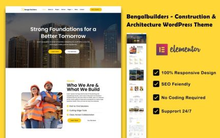 Bengalbuilders - İnşaat ve Mimarlık WordPress Teması