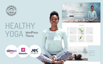 Bhakti - Çok Fonksiyonlu Ve Sağlıklı Yoga Teması WordPress Teması