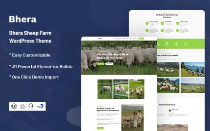 Bhera - Mobil Uyumlu Koyun Çiftliği WordPress Teması