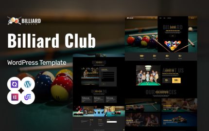Billiard Haven - Havuz ve Bilardo Kulübü WordPress Elementor Teması
