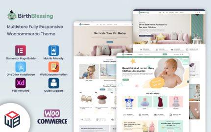 BirthBlessing - Çocuk Giyim ve Oyuncaklar WooCommerce Teması