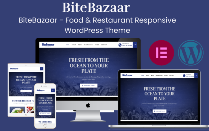 BiteBazaar - Mobil Uyumlu Yemek ve Restoran WordPress Teması