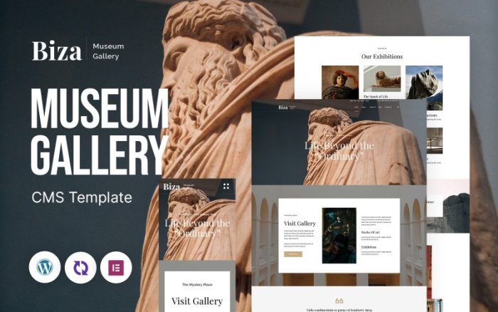 Biza - Müze Ve Sanat Galerisi Çok Amaçlı Mobil Uyumlu WordPress Teması