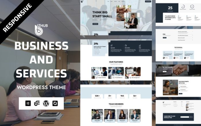 BizHub - Kurumsal, Danışmanlık ve İş Hizmetleri WordPress Elementor Teması