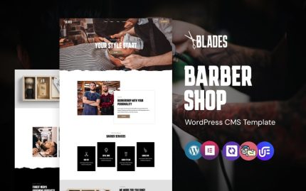 Blades - Kuaför ve Berber Dükkanı WordPress Elementor Teması