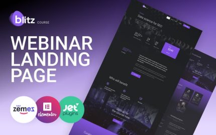 Blitz - Webinar Açılış Sayfası Teması WordPress Teması