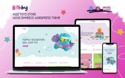 Bobby - Modern Çocuk Oyuncak Mağazası WooCommerce Teması