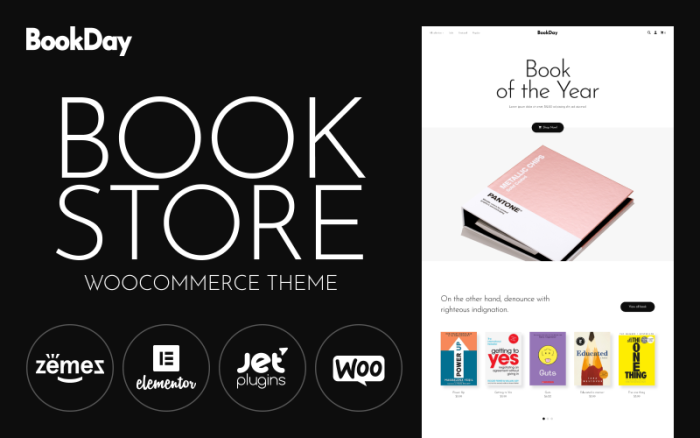 BookDay - Temiz ve Hızlı Çevrimiçi Kitapçı WooCommerce Teması