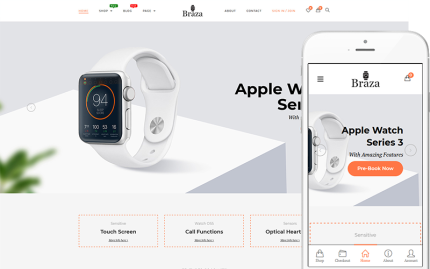 Braza - Akıllı Saat E-Ticaret Mağazası WooCommerce Teması
