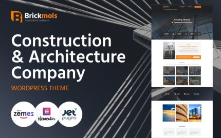 Brickmols - Mobil Uyumlu İnşaat ve Mimarlık Şirketi WordPress Teması